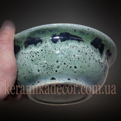 Керамическая глазурованная тарелкоа со славянским символом "Алатырь" купить для подарка, для дома