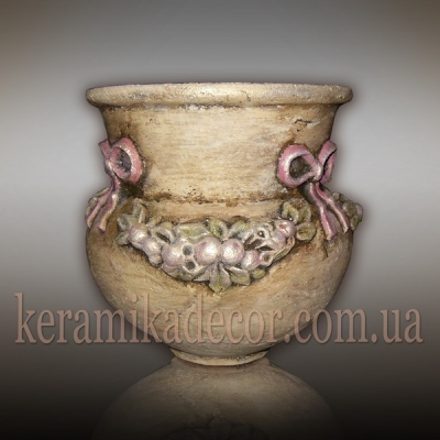 Керамический горшок в стиле прованс; керамика, шамот купить Украина