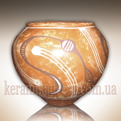 Керамический Трипольский горшок-ваза для цветов купить Киев