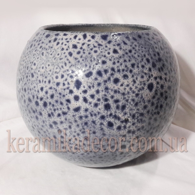 Керамическая глазурованная ваза-шар купить для интерьера Киев Украина