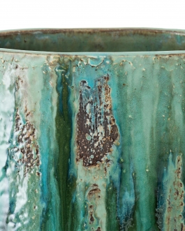 Керамічна ваза "Луна 4" рельєф глазур