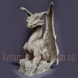 Керамическая статуя "Дракон" для фасада и ландшафтного дизайна купить