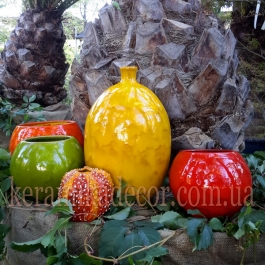 Керамические глазурованные разноцветные вазы для цветов купить для интерьера, для дома, квартиры, дачи, офиса, ресторана  Киев Украина