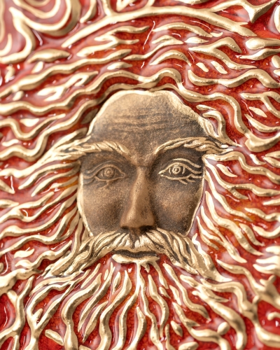 Керамічне панно "Cварог" глазур-золото