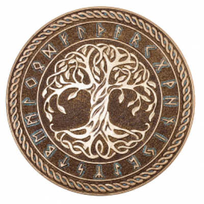 Диск рунічне дерево d41 золото