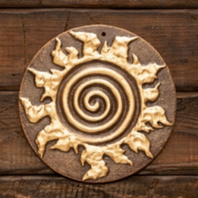 Плакетка "Спіраль №1" в золотому покритті