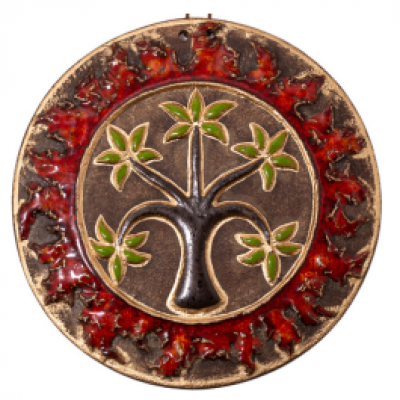 Декоративна тарілка-диск "Богиня Жива" d19 глазур/золото