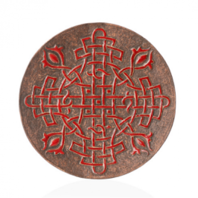 Декоративна тарілка "Обережний хрест" d30 глазур