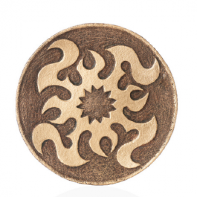 Декоративна тарілка "Небесний хрест" d30 золото