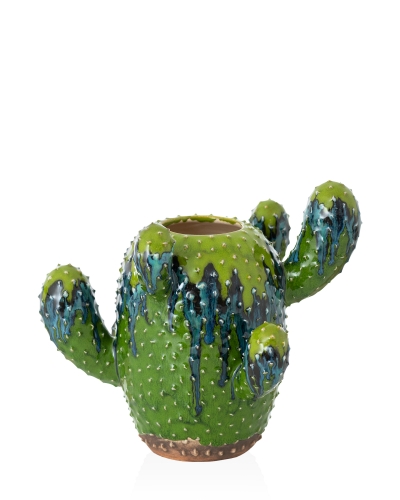 Керамічна ваза "Кактус" глазуроване покриття