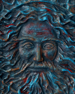 Керамічне панно "Cварог" d40 розпис