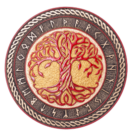 Диск рунічне дерево d41 глазур/золото