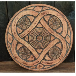 Декоративна тарілка-диск "П'ятий елемент" ангоб