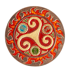 Декоративна тарілка "Триглав" d30 глазур-золото