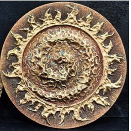 Декоративна тарілка "Спіраль" d30 золото