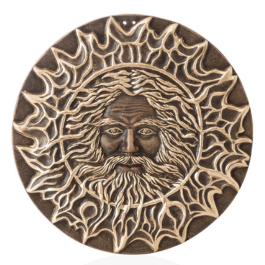 Керамічне панно "Cварог" d30 золото