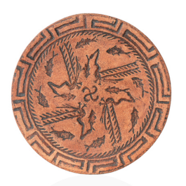 Декоративна тарілка "Дракони" d30 ангоб