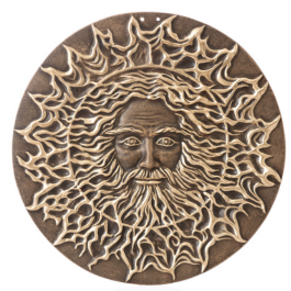 Керамічне панно "Cварог" d40 золото