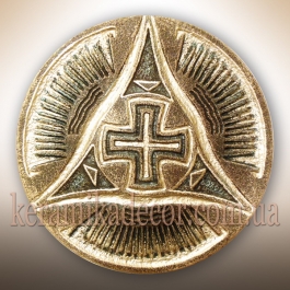 Декоративна тарілка "Хрест Всемир'я" d30 золото